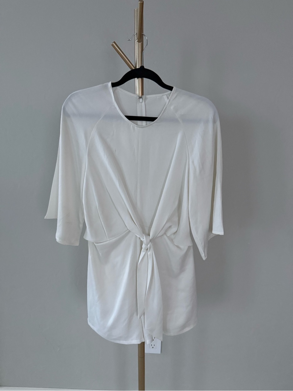 Missguided White Tie-Front Playsuit / Romper